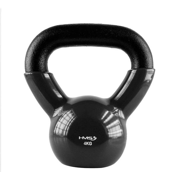 Kettlebell pokrytý vinylem HMS KNV04 4 kg, černý