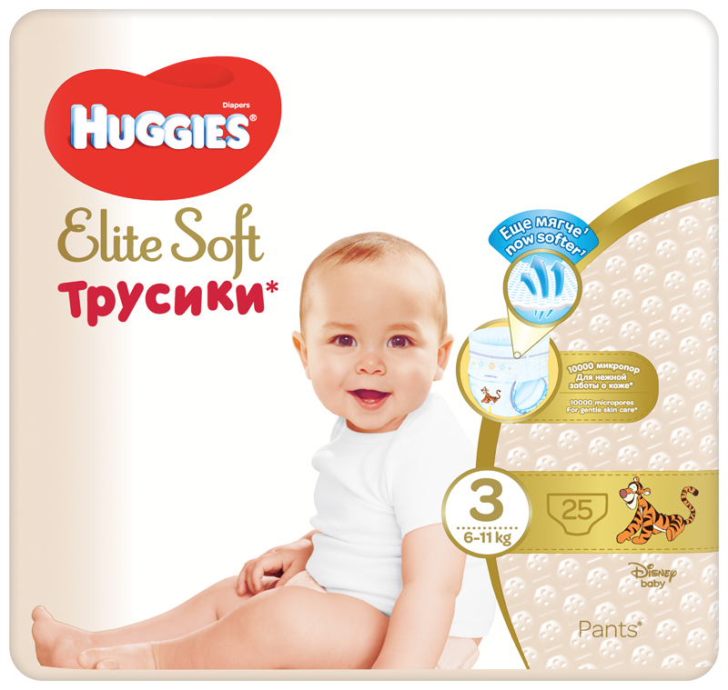 Obrázok HUGGIES Elite Soft Pants veľ. 3 (25 ks) (5029053546964)