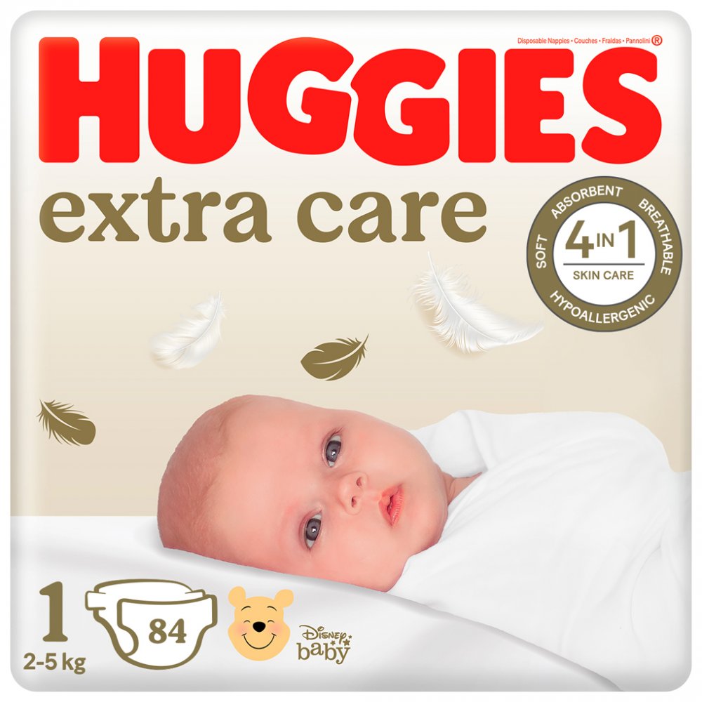 Obrázok HUGGIES® Plienky jednorázové Elite Soft veľ. 1 84 ks