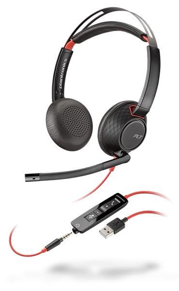 Obrázok Plantronics BLACKWIRE C3225 headset Stereo, USB-A, 1 x 3.5 mm miniJack