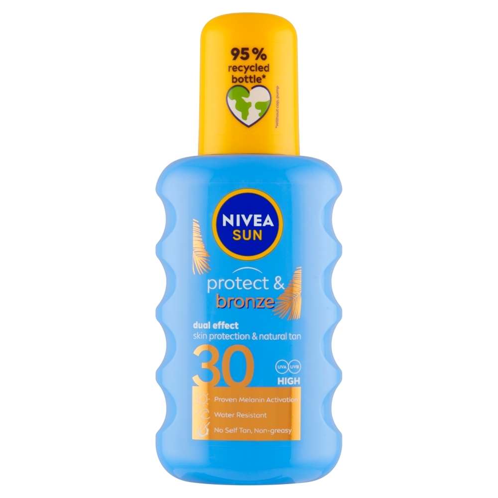 Obrázok NIVEA Sun Protect & Bronze Spray SPF30 Kozmetika na opaľovanie 200ml