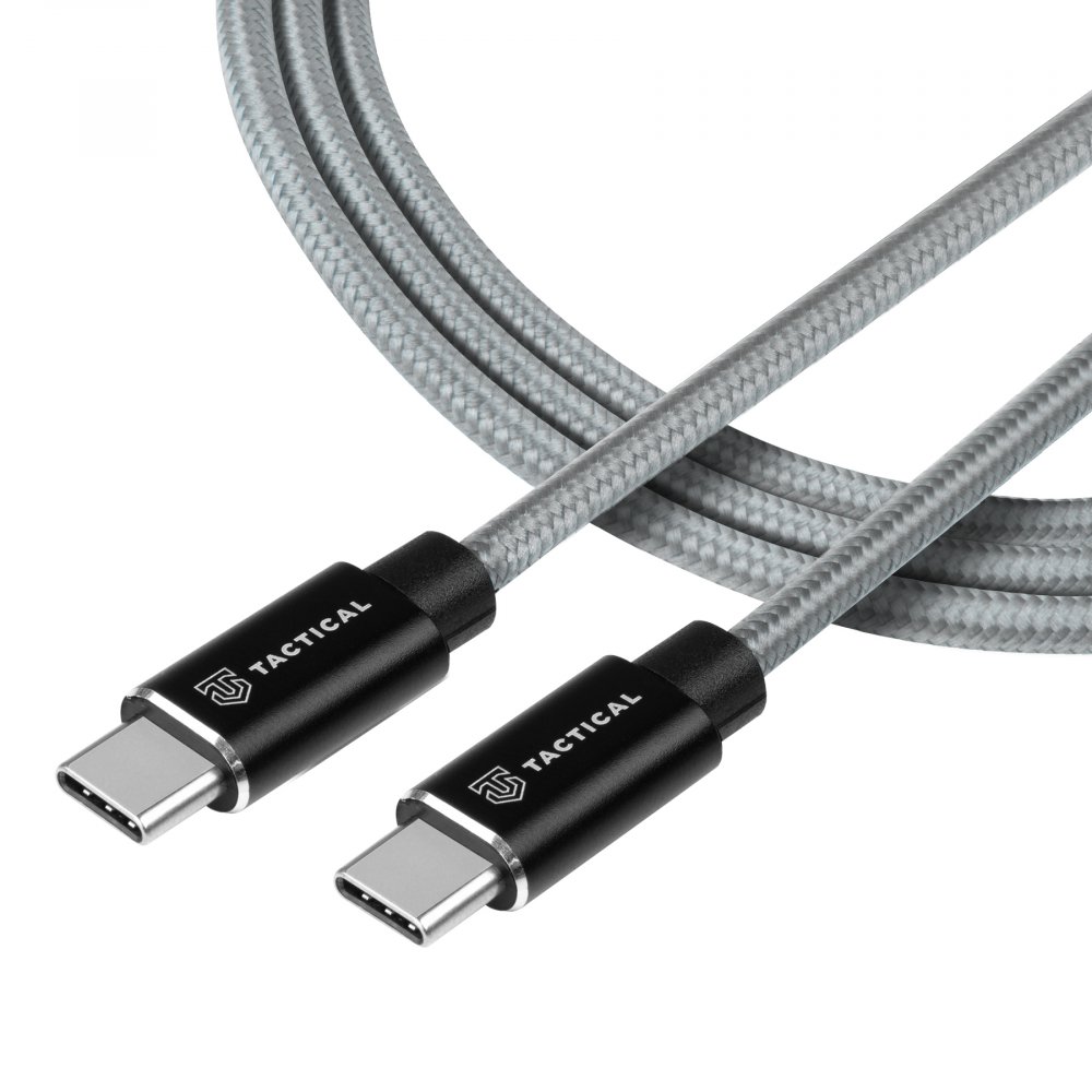 Obrázok Tactical Fast Rope Aramid Cable USB-C/USB-C 100W 20V/5A 1m Grey