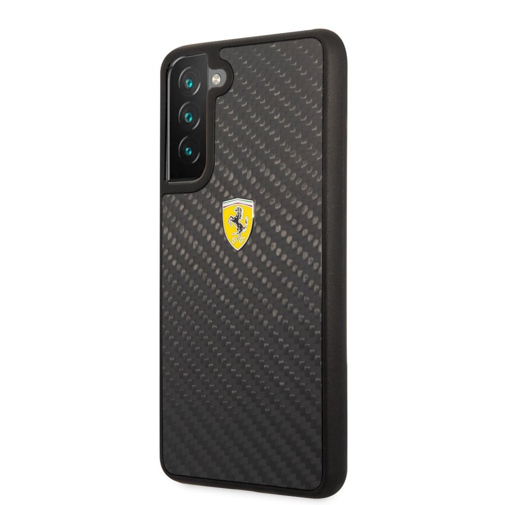 Obrázok Ferrari Real Carbon Zadní Kryt pro Samsung Galaxy S21 FE 5G Black