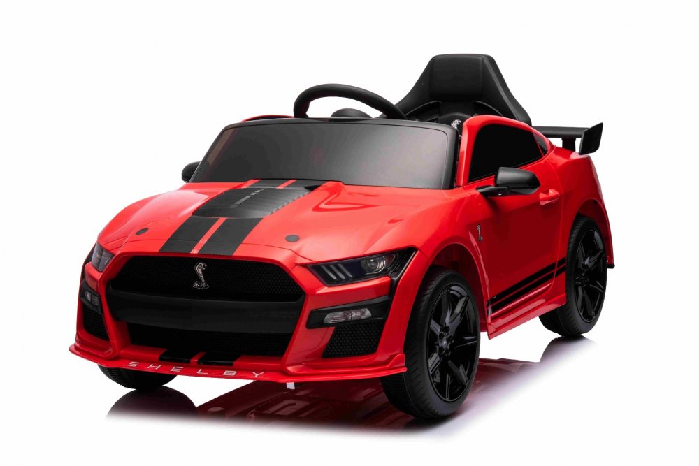 Elektrické autíčko Ford Shelby Mustang GT 500 Cobra, červené, 2,4 GHz diaľkové ovládanie, USB Vstup, LED Svetlá, 2 x 30W motor, ORIGINÁL licencia