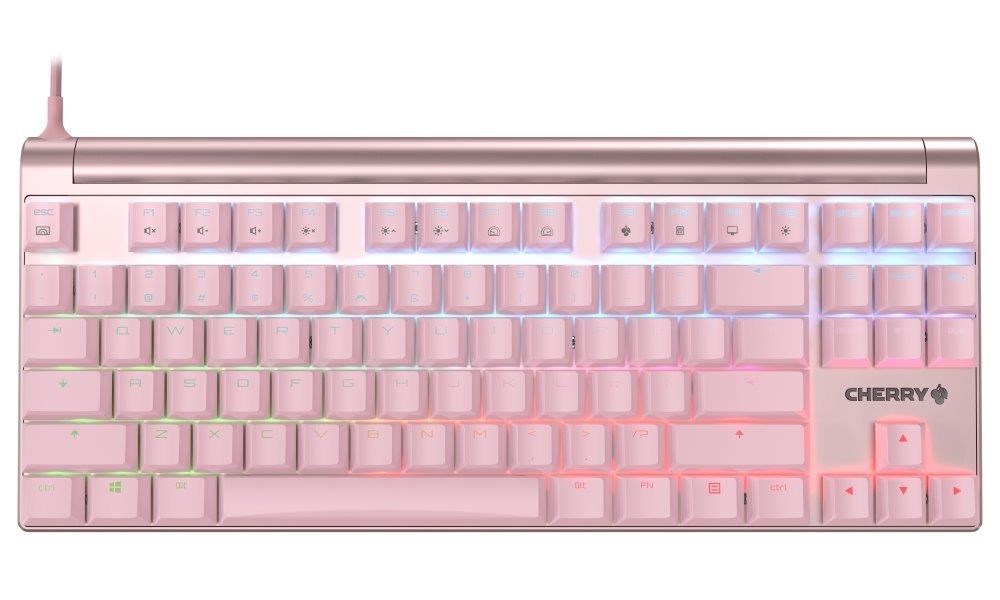 Obrázok CHERRY klávesnice MX BOARD 8.0 RGB/ drátová / mechanická / Cherry MX Red/ růžová/ EU layout, G80-3888HYAEU-9