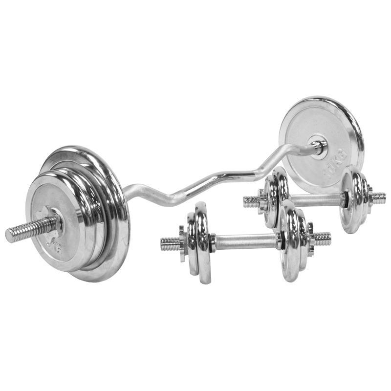 Obrázok Gorilla Sports Činkový nakladací set 70 kg - pochrómovaný 30/31 mm