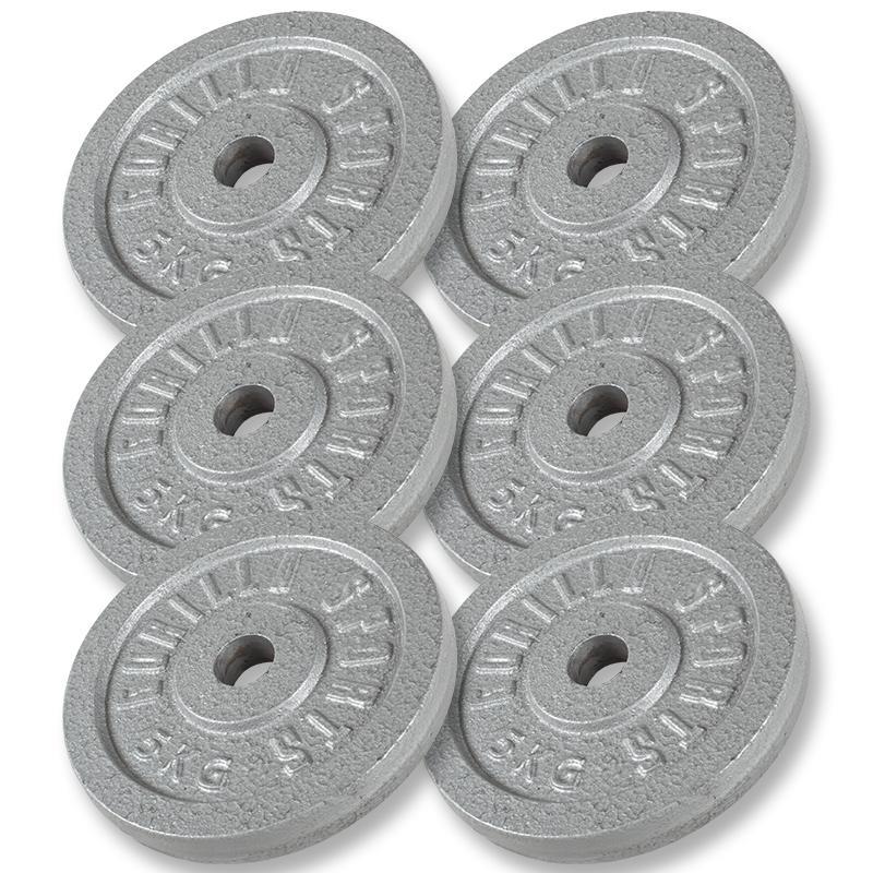 Obrázok Gorilla Sports set liatinových kotúčov 30 KG(6x5 kg)/31mm