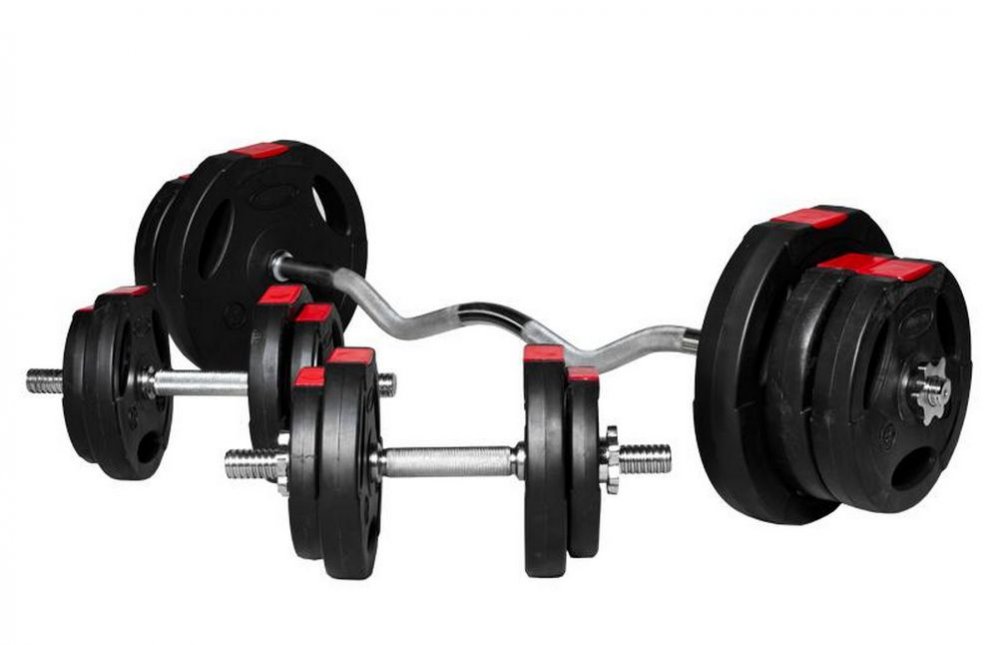 Obrázok Gorilla Sports Činkový nakladací EZ set 70 kg - plastový grip 30/31 mm