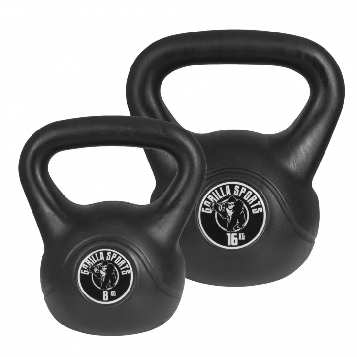 Obrázok Kettlebell cementový set 24 kg (8 kg + 16 kg)