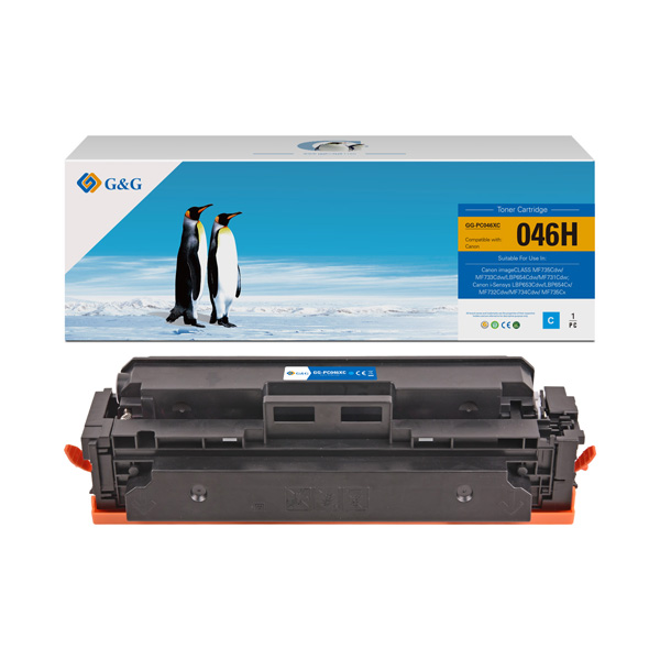 G&G kompatibil. toner s Canon 046HC, NT-PC046XC, cyan, 5000str., high capacity