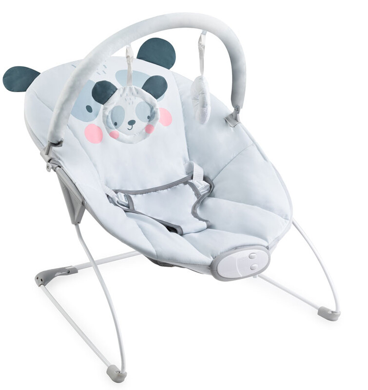 Obrázok MoMi - Vibrujúce lehátko s melódiami GLOSSY panda bouncer