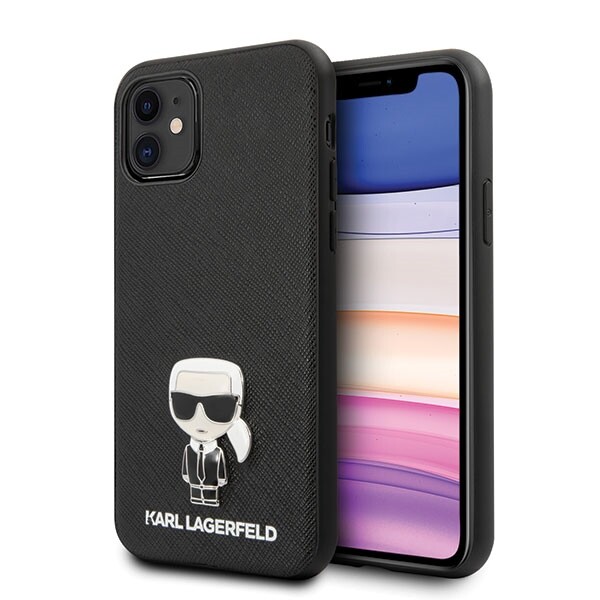 Obrázok Karl Lagerfeld Karl Lagerfeld puzdro na iPhone 12 mini, KLHCP12SIKMSBK, čierna PGU-4196-IPH-5.4XX