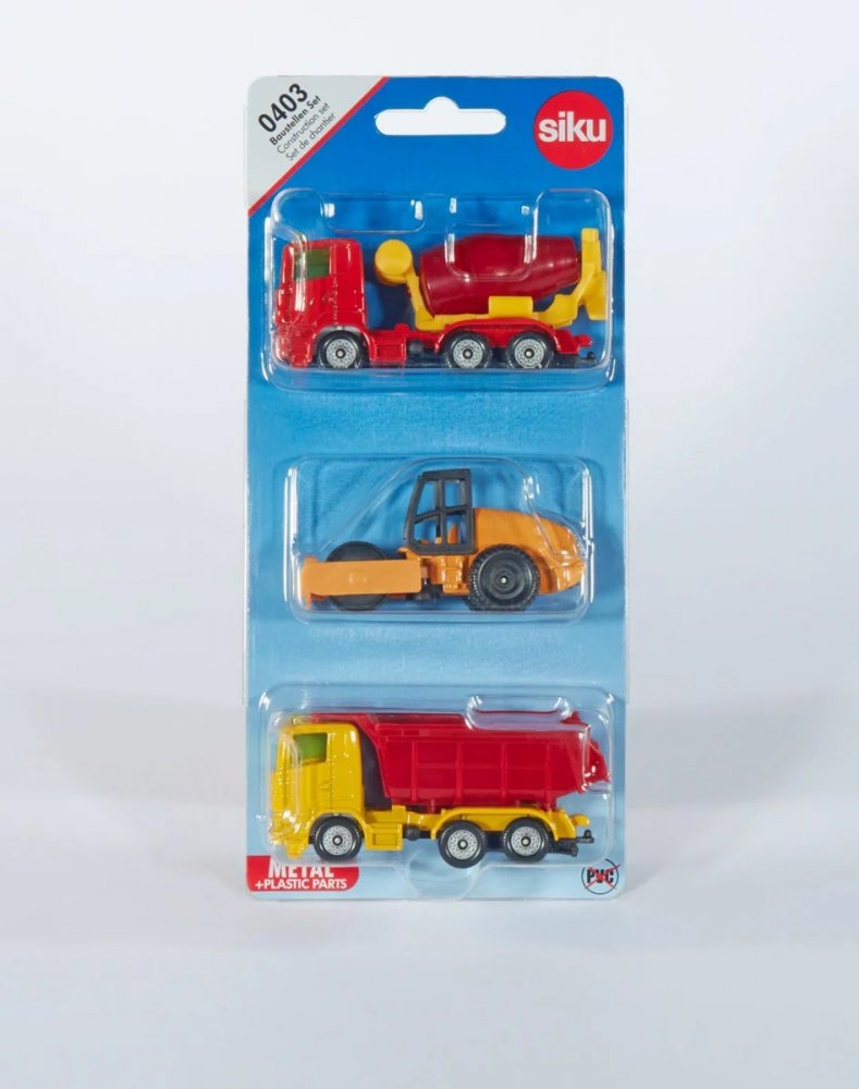 SIKU BLISTER SET - KONSTRUKCNY SET, 3 KS