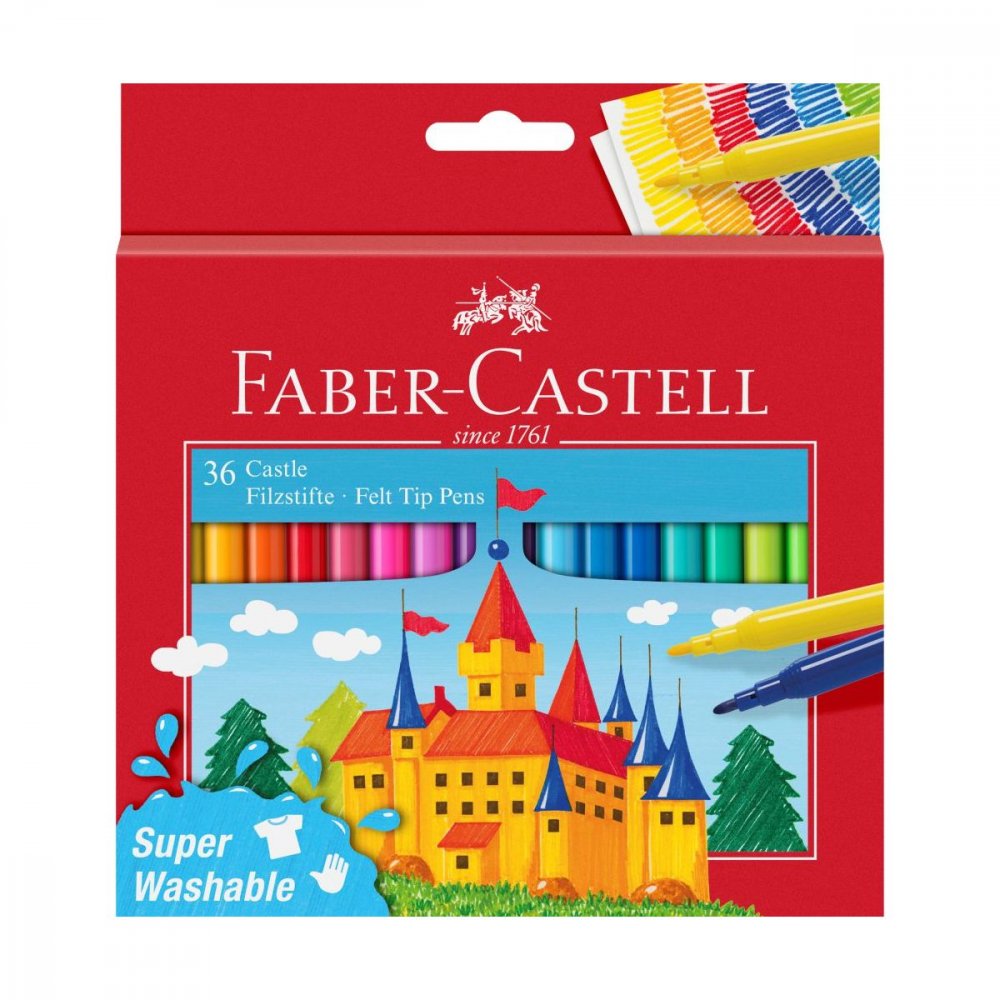 FABER-CASTELL POPISOVACE FIBRE-TIP CASTLE 36 FAREBNE