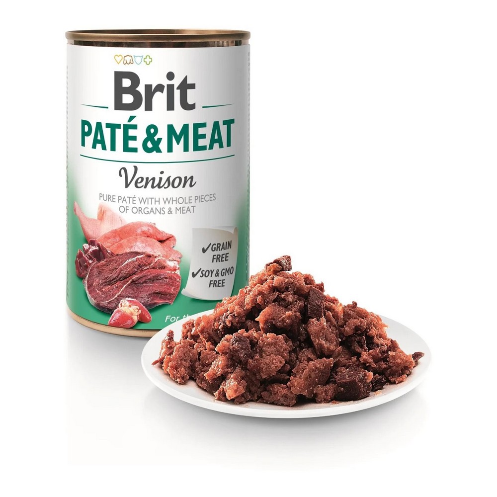 BRIT PATE & MEAT FOOD WITH VENISON FOR DOGS 400G