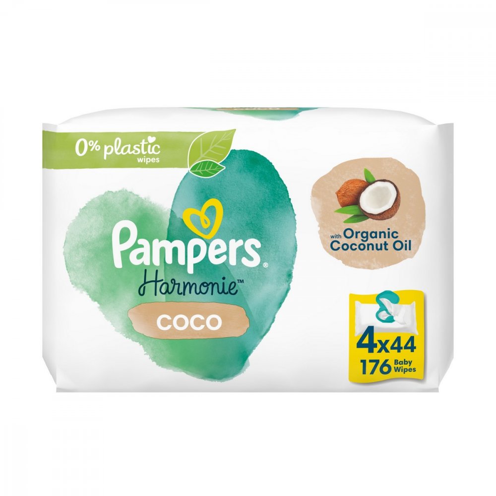 Pampers - 6x132 Lingettes Harmonie Coco, Pampers
