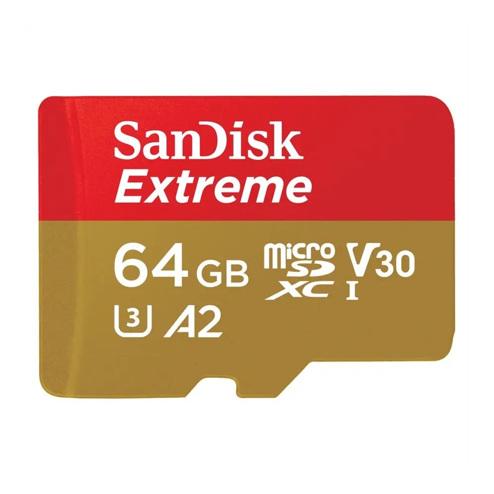 SANDISK EXTREME MICROSDXC 64 GB PRE AKCNE KAMERY + SD ADAPTER