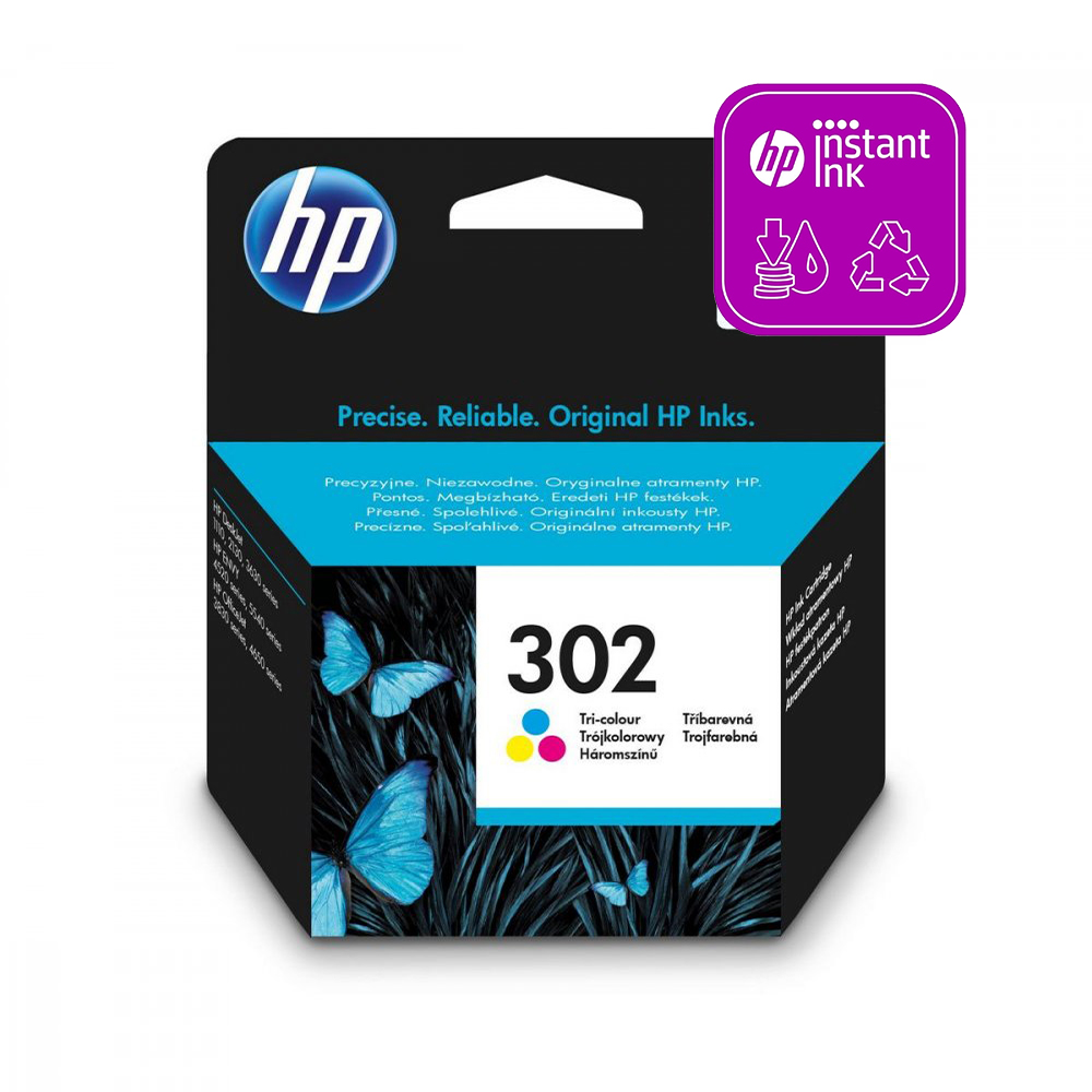 HP 302 ORIGINAL ATRAMENT, COLOR, 165 STRAN, F6U65AE