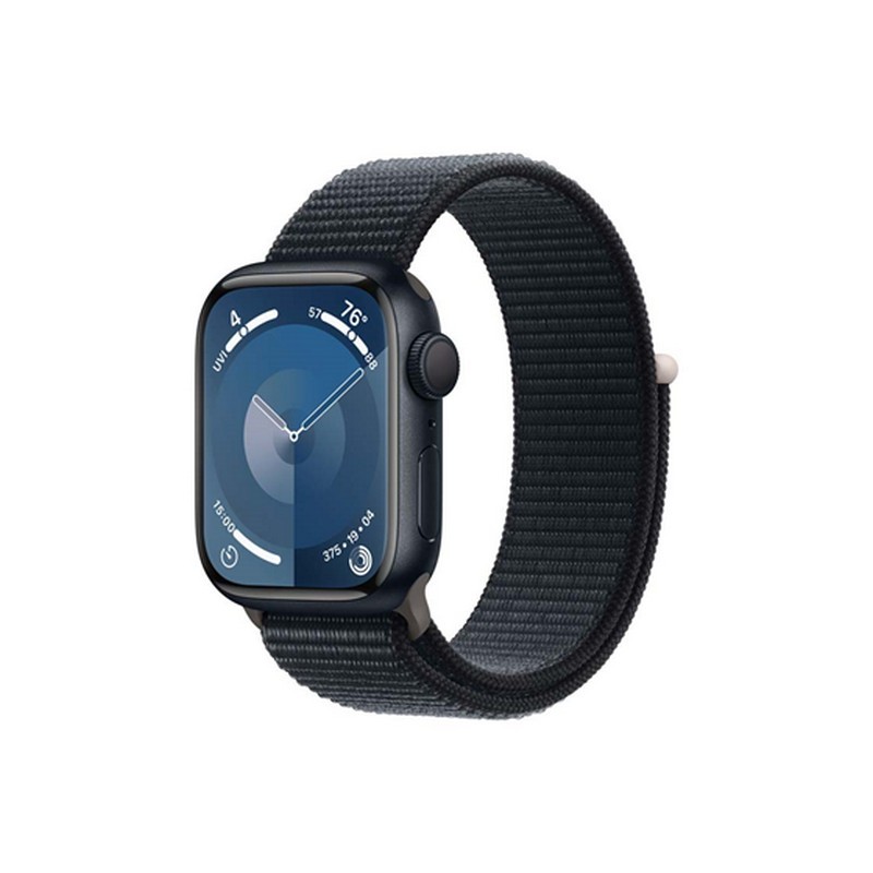 APPLE WATCH SERIES 9 GPS 41MM MIDNIGHT ALUMINIUM CASE WITH MIDNIGHT SPORT LOOP, MR8Y3QC/A