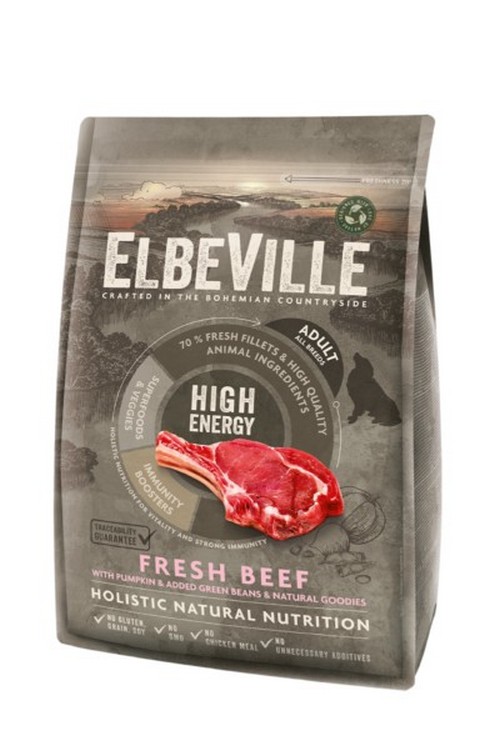 ELBEVILLE ADULT ALL BREEDS FRESH BEEF HIGH ENERGY 4 KG