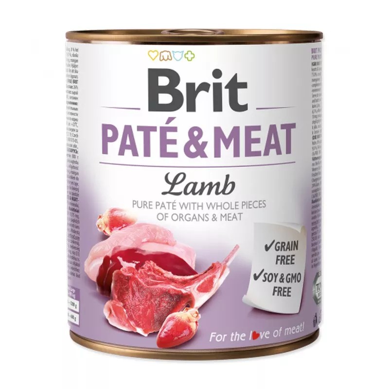 BRIT PATE & MEAT LAMB 800G KONZERVA PRE PSOV