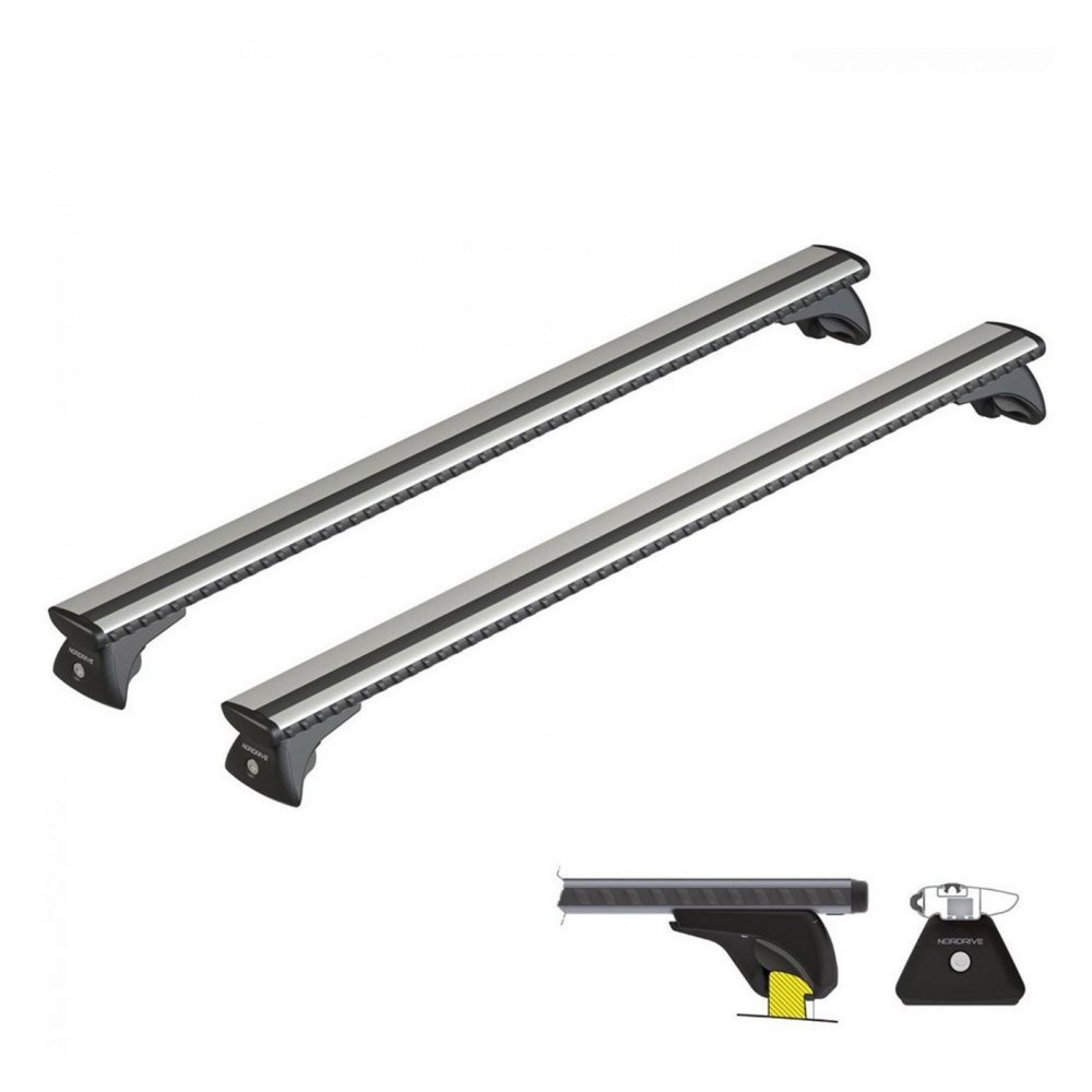 NORDRIVE SILENZIO IN-RAIL, COMPLETE SET ALUMINIUM ROOF BARS - M - EVOS IA