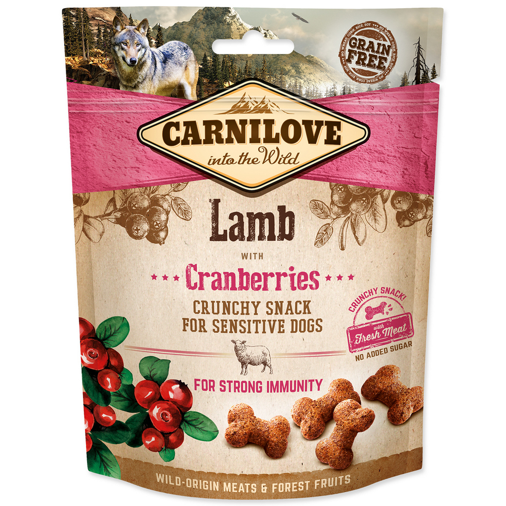 CARNILOVE DOG CRUNCHY SNACK LAMB WITH CRANBERRIES WITH FRESH MEAT 200G (294-100405)