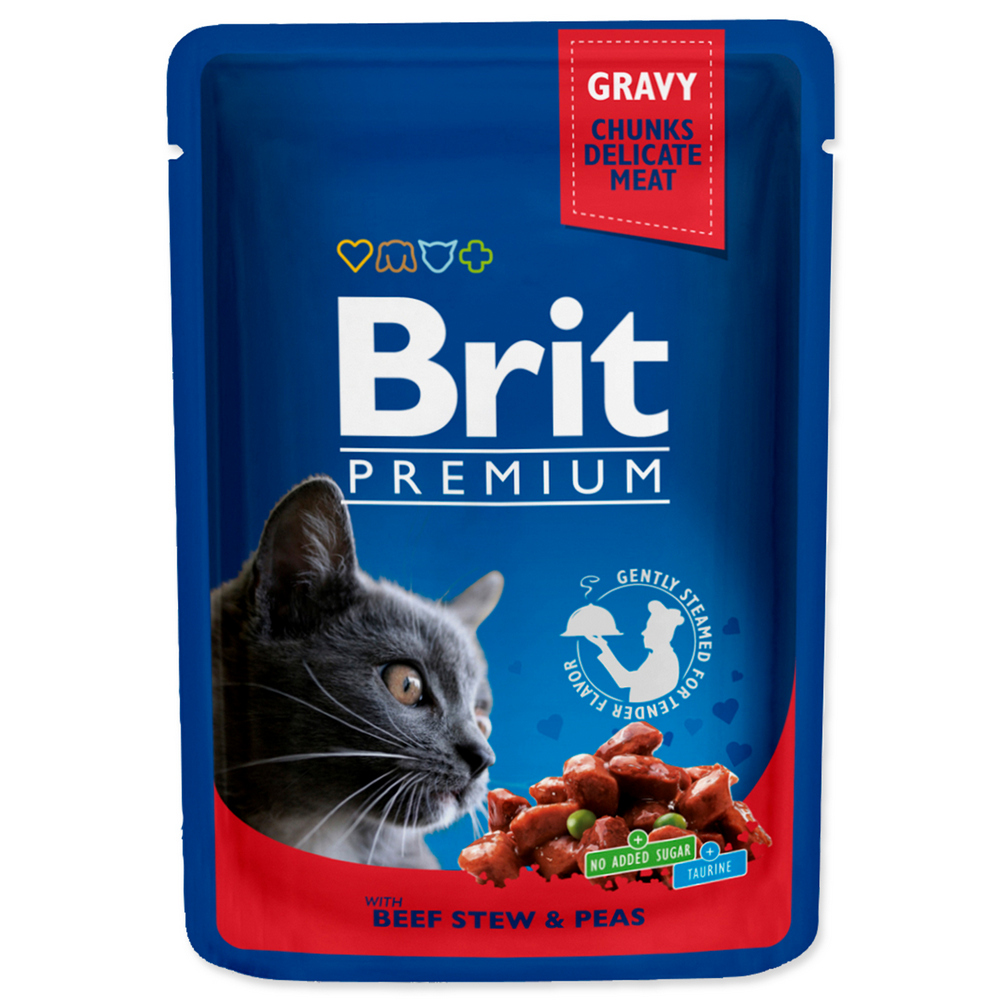 BRIT PREMIUM CAT KAPSICKA BEEF STEW & PEAS 100G (293-100270)