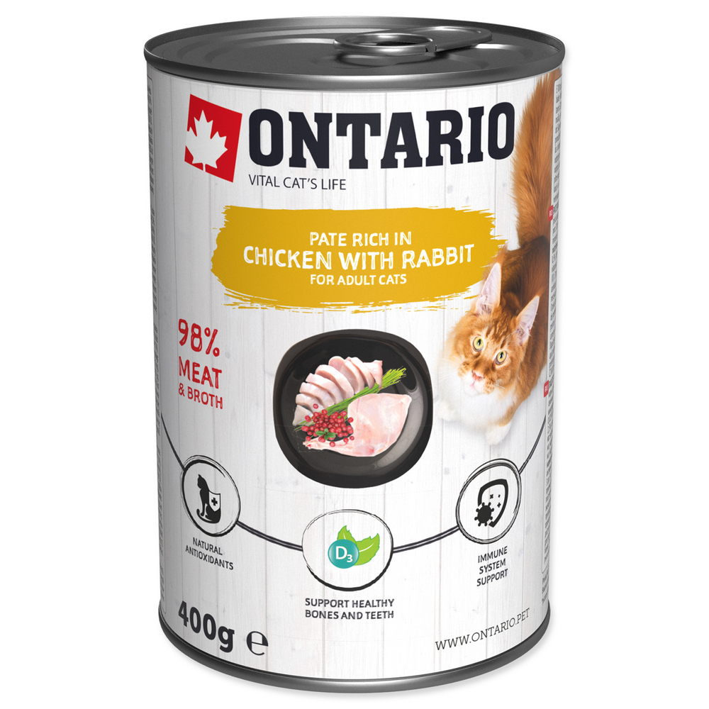 ONTARIO KONZERVA CHICKEN WITH RABBIT FLAVOURED WITH CRANBERRIES, 400G