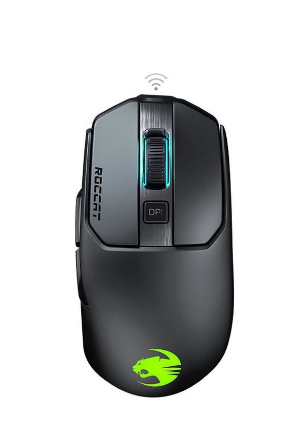 ROCCAT KAIN 200 AIMO BEZDROTOVA HERNA MYS, 2,4GHZ WIRELESS, 16000 DPI, RGB, CIERNA