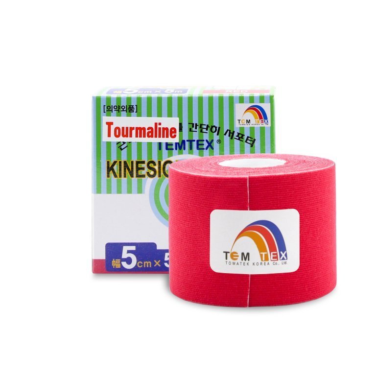 Obrázok Tejp. TEMTEX kinesio tape Tourmaline červená 5cmx5m