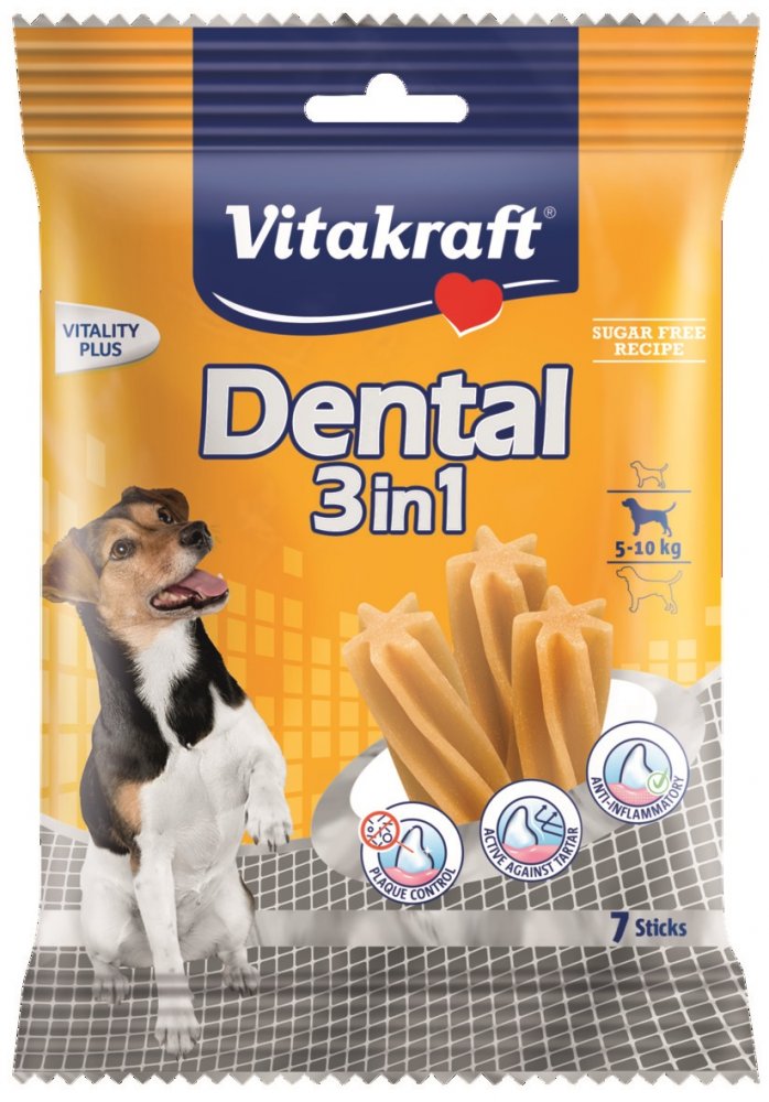 VITAKRAFT DENTAL STICKS 3IN1 S 5-10 KG, 7 KS, 120 G, 2330916