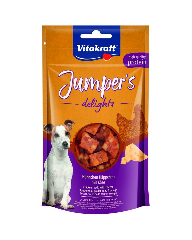 VITAKRAFT JUMPERS DELIGHTS KURACIE SO SYROM 80 G, 2359609