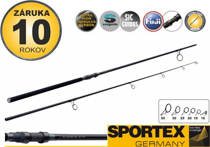 Kaprárske prúty Purista XTF Carp 2-diel 366cm / 3,75lbs