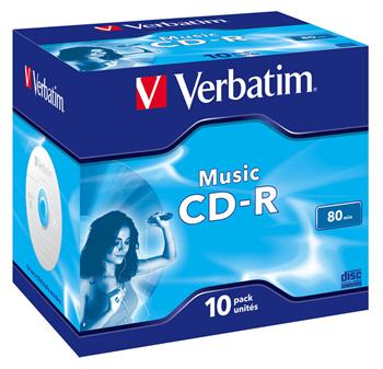 Obrázok Verbatim CD-R 700MB/80 min. AUDIO LIVE IT!, 10ks (43365)