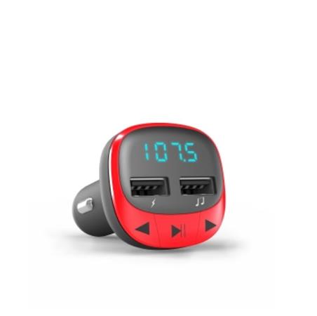 Obrázok ENERGY Car Transmitter FM Red, 2x USB, microSD, 7-segmentový LED displej