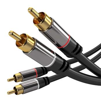 Obrázok PremiumCord HQ stínený kabel 2x CINCH-2x CINCH M/M 3m