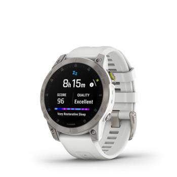 GARMIN EPIX (GEN 2), SAPPHIRE, CARRERA WHITE, TITANIUM, SILICONE BAND 010-02582-21