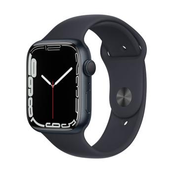 APPLE WATCH SERIES 7 GPS, 45MM MIDNIGHT ALUMINIUM CASE WITH MIDNIGHT SPORT BAND - REGULAR MKN53VR/A