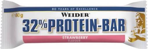WEIDER 32% PROTEIN BAR 60G, TYCINKA, STRAWBERRY
