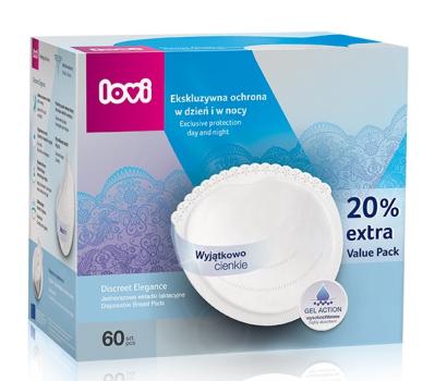 LOVI ELEGANCE TAMPONY DO PODPRSENKY 60KS BIELE