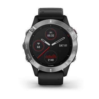GARMIN FENIX 6 SILVER, BLACK BAND 010-02158-00