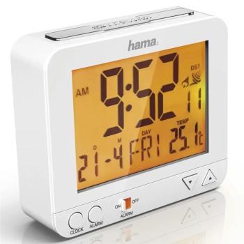 HAMA 186319 RC 550, DIGITALNY BUDIK RIADENY RADIOVYM SIGNALOM, FUNKCIA NOCNEHO SVETLA, BIELY vystavený kus