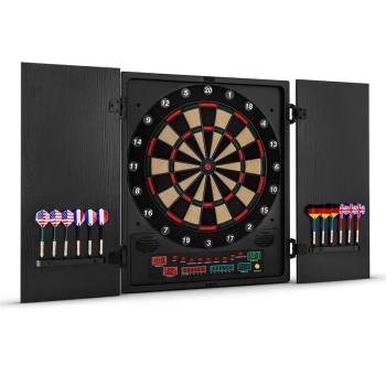 KLARFIT DARTMASTER 180, CIERNY, ELEKTRONICKY TERC SO SIPKAMI A DVIERKAMI, 10028613