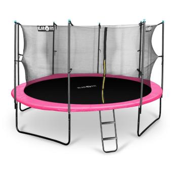 KLARFIT ROCKETGIRL 430, 430 CM TRAMPOLINA, VNUTORNA BEZPECNOSTNA SIET, SIROKY REBRIK,RUZOVA,10027934