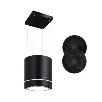 KLARSTEIN TRON AMBIENCE, OSTROVCEKOVY DIGESTOR, 38 CM, RECIRKULACIA 540 M3/H, LED, CIERNY, 10034213