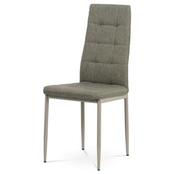 AUTRONIC DCL-397 CRM2 Jedálenská stolička, poťah látka tmavé cappuccino, kov cappuccino matný lak