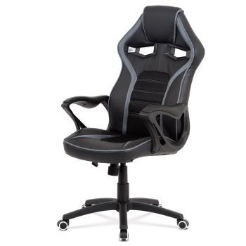 AUTRONIC KA-G406 GREY kancelárske kreslo, látka MESH a koženka, sivá / čierna