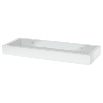 AUTRONIC P-010 WT Polička nástenná so zvýšenými okrajmi, MDF, farba biely mat, balenie fólia