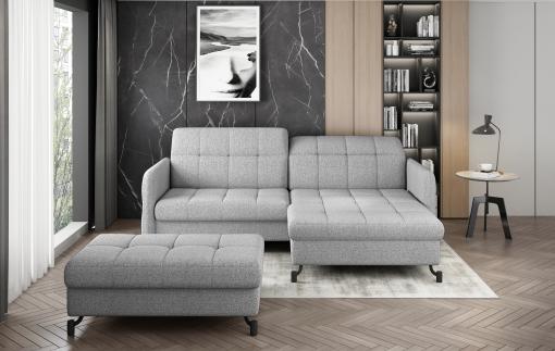 ELTAP ROHOVY LORELLE + POUF, GRANDE 81, GRAY, RIGHT, 27622